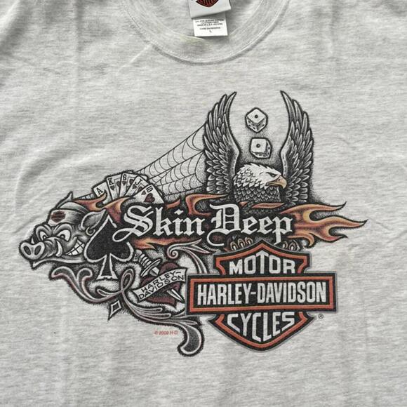 2009 Harley-Davidson “Skin Deep” Tattoo Art Tee Mississauga - Picture 2 of 4